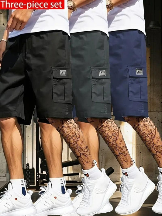 Men's Cotton Casual Cargo Shorts – Pack of 3